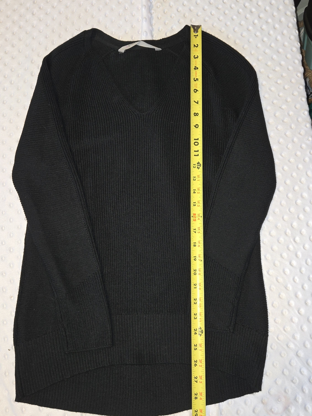 Athleta Oversized Sweater Womens XXS Black Merino Wool Blend Ribbed Knit Casual - Picture 3 of 6